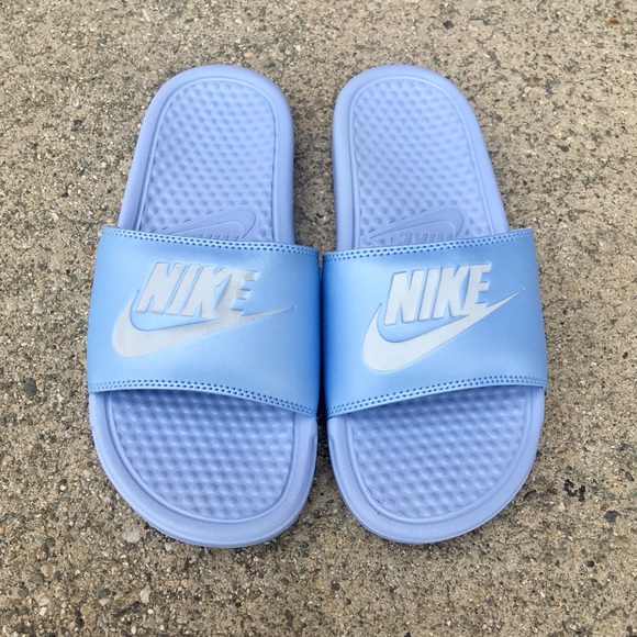 WMNS NIKE BENASSI SLIDES JUST DO IT JDI ICY ICE - Picture 5 of 8